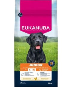 Eukanuba Premium Nutrition Junior Large & Giant Breed, kurczak 15kg Suņu barība
