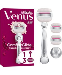 Gillette ComfortGlide Sugarberry strojek - Holicí strojek + 3 hlavice Духи и косметика