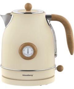 Retro elektriskā tējkanna ar termometru, 1,7 l, krēmkrāsā, 2200 W, KB 9006, Klausberg Tējkannas (elektriskās)