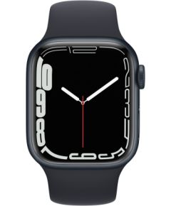Apple   Watch Series 7 GPS, 41mm Midnight Aluminium Case with Sport Band - Regular Midnight Smart-Watch Умные часы