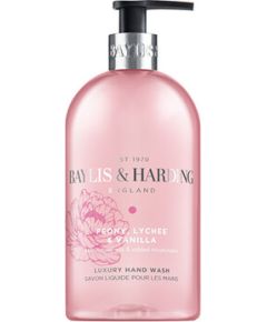 Baylis & Harding Peony, Lychee & Vanilla Hand Wash - Tekuté mýdlo na ruce 500ml Smaržas - NESAKĀRTOTS