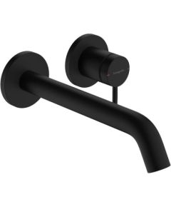 Hansgrohe izlietnes maisītāja Tecturis S virsapmetuma daļa, 2 MC, iztece 225 mm, no sienas, matēta melna Iebūvējamie