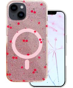 Mocco Cherry Mag Back Case Aizmugurējais apvalks priekš Apple iPhone 15 Neoriģinālie Maciņi