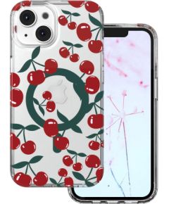 Mocco Cherry Mag Back Case Aizmugurējais apvalks priekš Apple iPhone 13 / 14 Neoriģinālie Maciņi