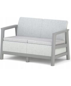 Keter Dārza dīvāns divvietīgs Scandi Linea 2 Seater Sofa gaiši pelēks/tumša tērauda pelēks Jaunumi -Dārzam