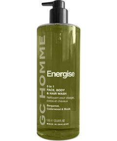 Grace Cole Homme Energise Body Wash ( Bergamot, Cedr & Mošus ) - Mycí gel 3v1 1000ml Smaržas - NESAKĀRTOTS