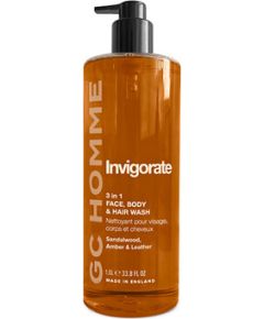 Grace Cole Homme Invigorate Body Wash ( Santal, Jantar & Kůže ) - Posilující mycí gel 3v1 1000ml Smaržas - NESAKĀRTOTS