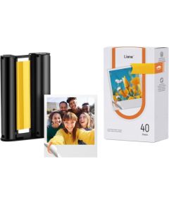 Liene Amber 3x3" Self-Adhesive Photo Paper, 40 Sheets + 1 Refill Фото принтер
