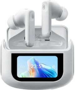 Austiņas Blackview bluetooth AirBuds 12 TWS BT 5.4 LCD BIAŁY 400mAh Jaunumi - Datori