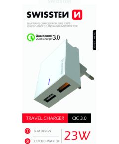 Swissten Premium Зарядное устройство 2X USB QC3.0 23W Зарядные устройства