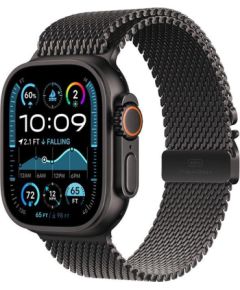 Apple Watch Ultra 2, 49 mm, Titanium Milanese Loop, Large, black titanium / black - Smartwatch Smart-Watch Умные часы