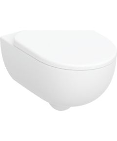 Geberit Selnova komplekts, sienas tualetes pods Premium, ar dziļo skalošanu, ar gludām sānu malām, Rimfree, ar tualetes poda vāku 53cm, balts - gab. Подвесные