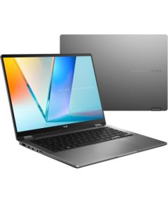 ASUS Vivobook 14 Flip TP3407SA-SG146W Ultra 5 226V 14.0"WUXGA 60Hz 300nits AG 16GB LPDDR5X SSD512 Intel Arc Graphics CamFHD 70WHrs Win11 Matte Gray Ноутбуки
