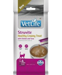 FARMINA VET LIFE CAT STRUVITE CREAMY TREAT WITH CHICKEN & TUNA 60gr Kaķu konservi