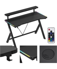 Biurko Huzaro Hero 1.9 RGB Black Gaming galdi