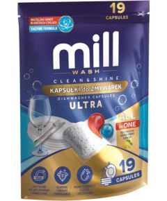MILL CLEAN&SHINE Ultra Dishwasher Capsules, 19 capsules, 3K.D Tīrīšanas un Ķīmiskie līdzekļi