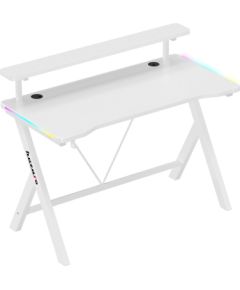 Biurko Huzaro Hero 1.9 RGB White Gaming galdi