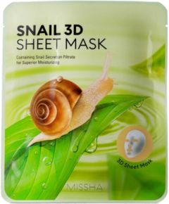 Missha Snail 3D Sheet Mask - Hydratační pleťová maska se šnečím extraktem 23.0g Косметика для тела
