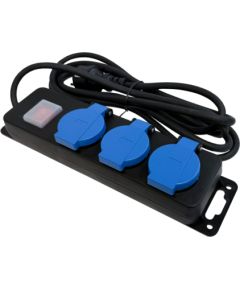 Besk Pagarinātājs āra 3-vietīgs IP44 a/z, 5m 3Gx1,5mm Strāvas pagarinātāji