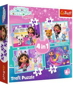 TREFL GABBY´S DOLLHOUSE Pužļu komplekts 4 in1 Puzles