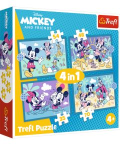 TREFL DISNEY Pužļu komplekts 4in1 Mikijs Puzles