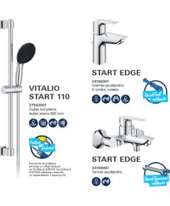 Grohe maisītāju komplekts vannasistabai StartEdge (24196+24198+27942) , hroms Vannas maisītāji krāni