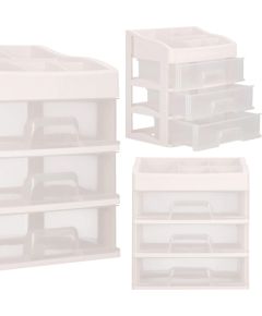 Органайзер для косметики Springos HA1091, 31x26,5x19,5 см, молочный контейнер для украшений с перегородками Мебель для прихожей