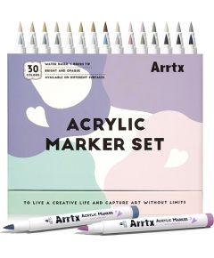 Acrylic Marker Pens ARRTX 30F, 30 Grey Colours Marķieri
