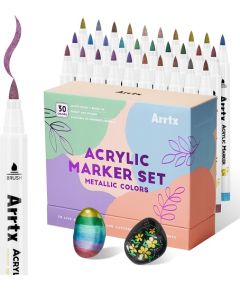 Acrylic Marker Pens ARRTX 30F, 30 Metallic Colours Marķieri