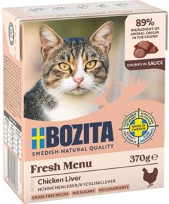 BOZITA Fresh Menu Chicken liver in gravy - wet cat food - 370g Suņu barība