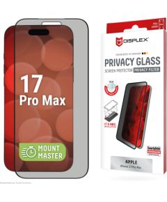 Apple iPhone 17 Pro Max Full Cover 3D Privacy Glass MM By Displex Black Ekrānu aizsardzība