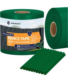 Springos Tumši zaļa žoga lenta 19 cm x 50 m, 450 g/m² FN0011 Ziemassvētku dekorācijas