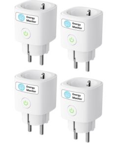 MEROSS MSS315CFH-EU Smart Plug with Energy Monitoring (Matter) (Set of 4) Viedās rozetes