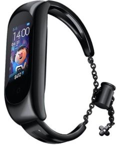 iLike   Metal band bracelet strap for Xiaomi Mi Band 6 / 5 / 4 / 3 Black Smart-Watch aksesuāri