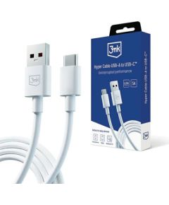 3MK   3MK Hyper Cable USB-A to USB-C 5A 60W 1.2m biały/white kabel Дата USB-кабели