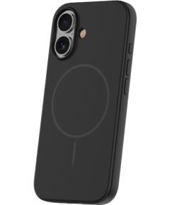 iLike Apple  iPhone 16 Soft Touch Silicone case With Magnetic Black Neoriģinālie Maciņi