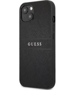 Guess Apple  iPhone 13 Mini PU Leather Saffiano Case Black Neoriģinālie Maciņi