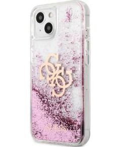 Guess   iPhone 13 Mini Liquid Glitter Pink Case Transparent Neoriģinālie Maciņi