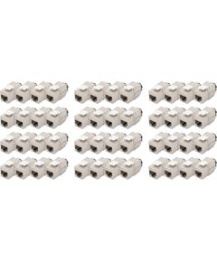 Digitus Cat.6a Keystone Module (silver, 48 pieces, with intelligent cable manager) Tīkla vadi