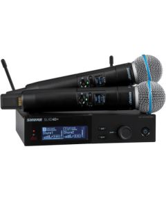 Shure SLXD24D+E/B58 - Podwójny system bezprzewodowy z kapsułami Beta 58 Mikrofoni