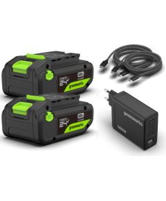 USB lādētājs Greenworks AP140EAA2; 140 W; USB-C Аккумуляторы