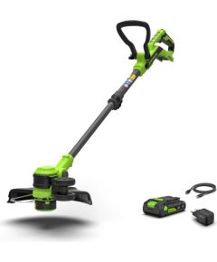 Akumulatora zāles trimmeris Greenworks ST3002A1; 24 V; 30 cm; 1x2,0 Ah akum. Trimmeri, Krūmgrieži