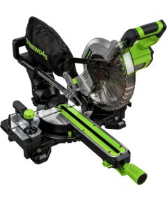 Akumulatora leņķzāģis Greenworks MS24L00-01; 24 V; 216 mm (bez akumulatora un lādētāja) Lentzāģi