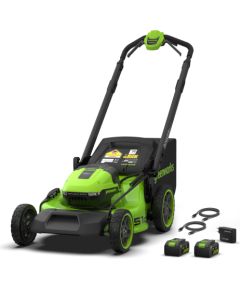 Akumulatora zāles pļāvēja pašgājējs Greenworks LM5102SA3; 48 V; 51 cm; 2x6,0 Ah akum. Zāles pļāvēji