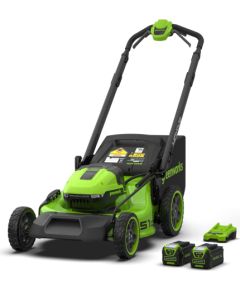 Akumulatora zāles pļāvēja pašgājējs Greenworks LM5104SA3; 40 V; 51 cm; 2x5,0 Ah akum. Zāles pļāvēji