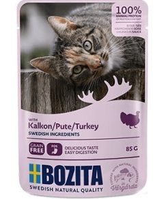 Bozita Pouch HiS Turkey  85g Kaķu konservi