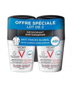 Vichy Homme 48H Roll-On Deodorant Anti-Stain -2 x 50ml Dezodoranti