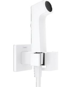 Hansgrohe iebūvējamā maisītāja Bidette Square 1jet E EcoSmart virsapmetuma daļa, matēta balta Bidē jaucējkrāni