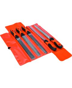 Bahco File set 10" 250mm second cut with handle 5 pcs Specinstrumenti