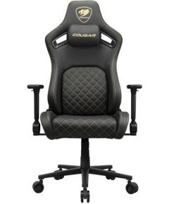 Cougar Gaming Krzesło biurowe Cougar COUGAR CGR-DFL-GLB Fotel dla gracza Wyściełane siedzisko tapicerowane Czarny, Złoto Новости, мебель, дом
